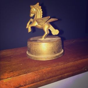 Solid brass Pegasus musical figurine